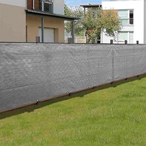 ALBN Balcony Privacy Screen Outdoor Fence Shade Net Cover Breathable 85% Blockage with Eyelet HDPE Anti-UV for Balcony Yard Wall Backyard (Color : Gray, Size : 110x450cm)