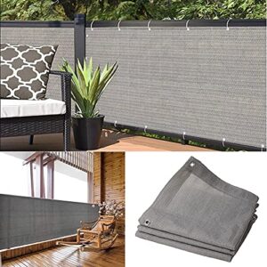 ALBN Balcony Privacy Screen Outdoor Fence Shade Net Cover Breathable 85% Blockage with Eyelet HDPE Anti-UV for Balcony Yard Wall Backyard (Color : Gray, Size : 110x450cm)
