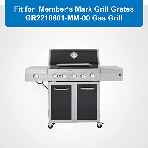 Uniflasy Grill Cooking Grate Replacement Parts for Member‘s Mark GR2210601-MM-00, 5 Burner Cast Iron Cooking Grid Parts GR2210601MM00, 3 Pack Gas Grill Grates