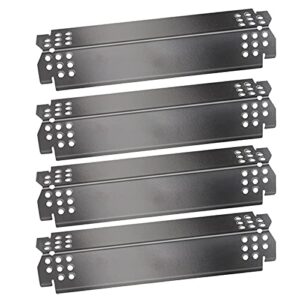 hongso 14 9/16" porcelain steel heat plates replacement parts for nexgrill 720-0830h, 720-0864, 720-0864m gas grill and other grill models,heat shield tent, burner cover, flame tamer, ppc005 (4-pack)