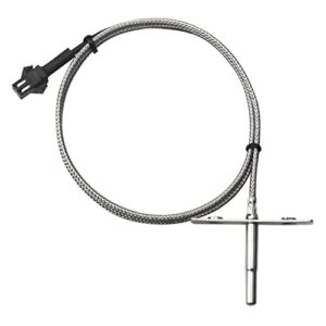 rtd temperature sensor probe compatible with pit boss 2-series 3-series digital electric vertical smoker, part number pb-39p600 part, electric grill temperature probe sensor
