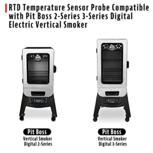 RTD Temperature Sensor Probe Compatible with Pit Boss 2-Series 3-Series Digital Electric Vertical Smoker, Part Number PB-39P600 Part, Electric Grill Temperature Probe Sensor