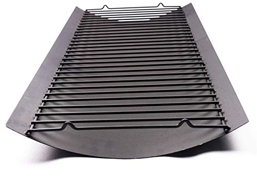 BBQ funland Drip Pan Fire Grate for Chargriller 5050, 5072, 5650 Charcoal Grills, 20 inch Ash Pan Grate Grill Replacement Parts, 20.4" x 12.8"