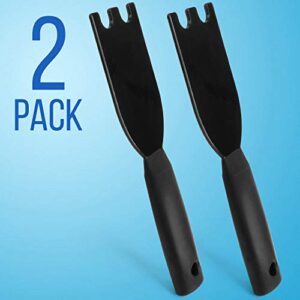 [2 Pack] Impresa Spatula / Scraper for George Foreman Indoor Grills - George Foreman Grill Spatula / Scraper - Cleaner Tool with Ergonomic Handle – Heat Resistant Tool for Panini Grill Press