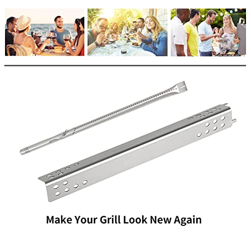 Grill Part Kit Replacement for Charbroil Performance 5 Burner Gas Grills 463347519 463347017 463335517 463276517 463244819 463376319, Heat Plates, Burners, Adjustable Crossover Tube, Stainless Steel