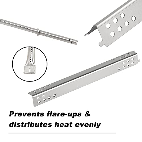 Grill Part Kit Replacement for Charbroil Performance 5 Burner Gas Grills 463347519 463347017 463335517 463276517 463244819 463376319, Heat Plates, Burners, Adjustable Crossover Tube, Stainless Steel
