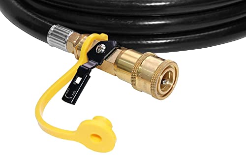 DOZYANT 6 Feet Quick Connect Propane Hose with Regulator Replacement for Olympian 5100, 5500 RV Grill Parts and Other Low Pressure LP Gas Grill, Heater, 1/4" Female Quick Connect Adapter x Acme Nut