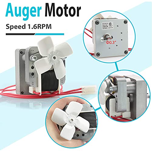 Unidanho Auger Motor for Traeger Grill Models, Pit Boss Wood Pellet Grills, Auger Drive Motor Kit Barbecue Grill Replacement Parts for Z Grills and Camp Chef Pellet Stoves Smoker ect