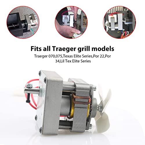 Unidanho Auger Motor for Traeger Grill Models, Pit Boss Wood Pellet Grills, Auger Drive Motor Kit Barbecue Grill Replacement Parts for Z Grills and Camp Chef Pellet Stoves Smoker ect