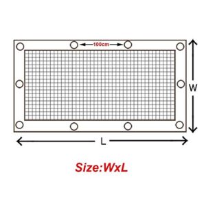 ALBN Sun Shade Mesh, Outdoor Privacy Screen Windproof Anti-UV with Metal Hole Used for Balcony Fence Roof Anti-peep Screen, 50 Sizes, Customizable (Color : Gray, Size : 100x300cm)