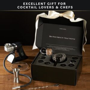 Smoking Gun, Smoke Gun for Cocktails - Cocktail Smoker Kit & 8 Wood Chip Flavors - Drink Smoker Infuser Kit - Indoor Smoker Drink Smoker - Smoking Gun Food Smoker, Old Fashioned Smoker Kit for Whiskey