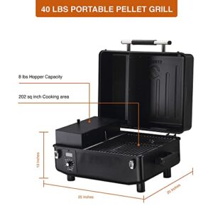 Z GRILLS ZPG-200A Portable Wood Pellet Grill & Electric Smoker – Camping BBQ Combo with Auto Temperature Control