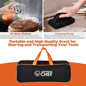 Commercial Chef Blackstone Griddle Accessories Kit - Flat Top Grill Accessories - Griddle Tools Utensils - for Breakfast Hibachi and Weber Griddle - with Chef Spatula Set and Cleaning Kit - 36 PCS