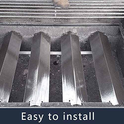 Hongso Porcelain Cast Iron Cooking Grid Grill Grates and Steel Heat Plates Replacement Kit for Charbroil 463268008 463244011 463212511 463224611, Kenmore 415.166579, Uniflame Gas Grill, PCF652-PPC3214