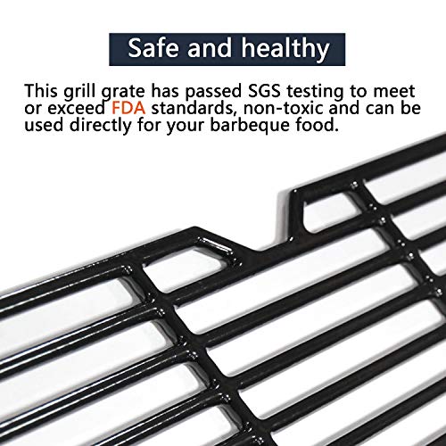 Hongso Porcelain Cast Iron Cooking Grid Grill Grates and Steel Heat Plates Replacement Kit for Charbroil 463268008 463244011 463212511 463224611, Kenmore 415.166579, Uniflame Gas Grill, PCF652-PPC3214