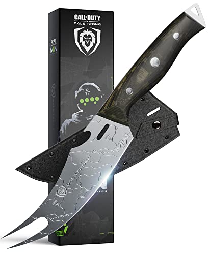 Dalstrong Pitmaster BBQ & Meat Knife - 6.5 inch - Call of Duty Edition - Exclusive Collector Set - High-Carbon 9CR18MOV Steel - G10 Digital Camo Handle - Thin & Zero Friction Blade - Leather Sheath