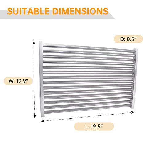 Cozilar Grill Grates Grid Gas Grill Replacement Parts for Weber 7524 7528, Weber Genesis E-310, E-320, E-330, S-310, S-320, S-330, EP-320, EP-330, 19.5” Cooking Grid, for 7620 7622 Flavorizer Bars