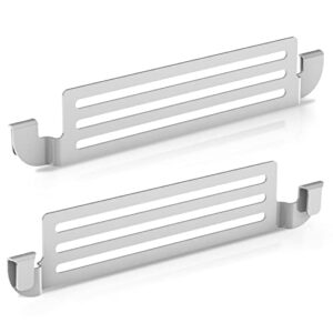 2pcs spatula holder for blackstone griddle, stainless steel griddle spatula holder clip on edge silver bbq spatula rack compatible with camp chef royal gourmet and other griddles