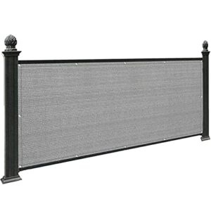 albn balcony privacy screen weather resistance windshield uv protection hdpe patio balcony covering, with eyelet, height 1.1m/1.2m (color : gray, size : 1.1x5m)