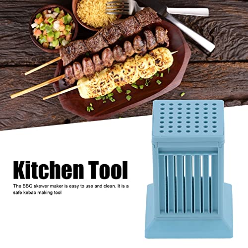 Hapivida 49 Holes Barbecue Skewers Maker, Kebab Making Box Grill Meat Slicers BBQ Skewer Making Tool, Kebab Brochette Maker Kit for Kitchen Outdoor