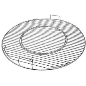 x home grill grate for 22 inch weber charcoal grill, upgraded 8835 gourmet bbq system hinged cooking grate, 21.5 x 21.5 inch