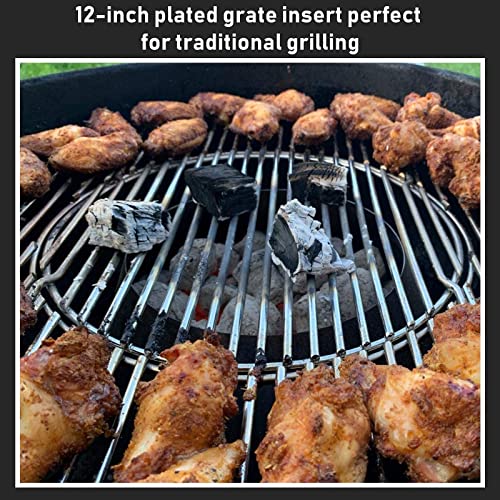 X Home Grill Grate for 22 Inch Weber Charcoal Grill, Upgraded 8835 Gourmet BBQ System Hinged Cooking Grate, 21.5 x 21.5 Inch