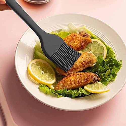 Armrouns Silicone Basting Pastry Brush 2Pcs, Heat Resistant Baking Brush Set, with Steel Core & One-Pieces Design, Ideal for Oil Butter BBQ Grill Baking Kitchen Cooking, BPA Free & Dishwasher Safe