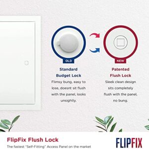 FlipFix Premium Metal Access Panel / Access Door for Drywall / Easy to Fit (6" x 6")