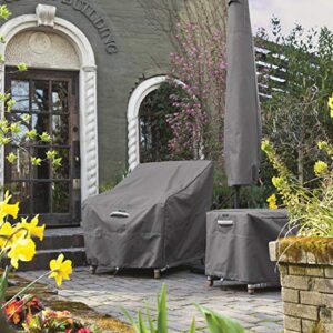 Classic Accessories Ravenna Water-Resistant 22 Inch Kamado Ceramic BBQ Grill Cover, Dark Taupe