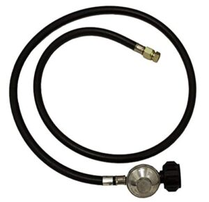 hiland thp-gsl-reg 3/8 fitting gas supply line and regulator for tall patio heater, one size, grey