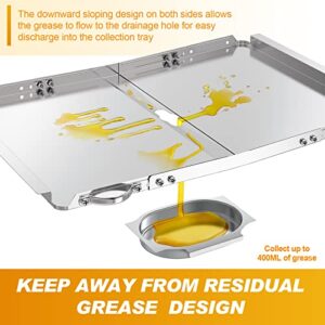 Replacement Grease Tray with Catch Pan for Dyna Glo Grill Replacement Parts, Universal Drip Pan for 4 5 Burner Gas Grill Nexgrill Replacement Parts, Grill Tray for Kenmore BHG Expert Grill (24-30")