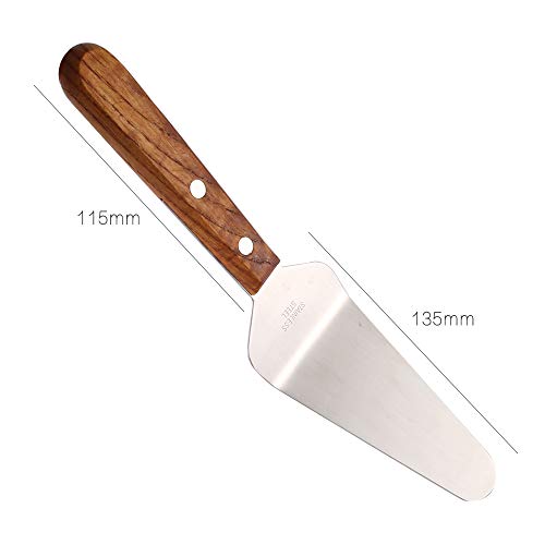 Super Leader 3 Piece Metal Spatula Set Stainless Steel with Wood Handle for BBQ Flat Top Grill, Pancake Flipper/Griddle Scraper/Hamburger Turner,Griddle Accessories