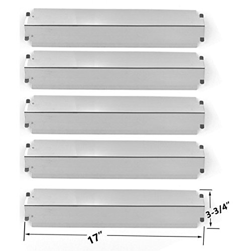 Repair Kit for Charbroil Commercial 463268806 BBQ Gas Grill Includes 4 Crossover Tube Burners, 5 Stainless Heat Plates, 5 Stainless Steel Burners and Porcelain Grates