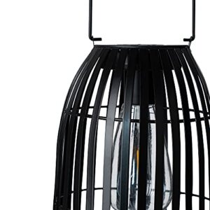 Solar Lantern Outdoor Waterproof Hanging Metal Birdcage Shaped Solar Powered Lantern Decorative Solar Light for Garden / Yard / Patio / Porch