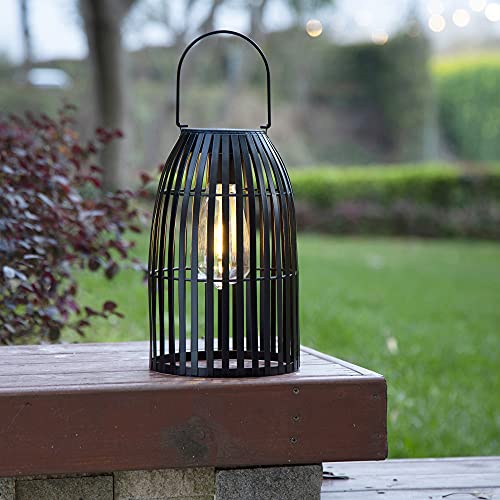 Solar Lantern Outdoor Waterproof Hanging Metal Birdcage Shaped Solar Powered Lantern Decorative Solar Light for Garden / Yard / Patio / Porch