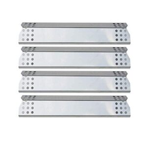 stainless steel grill heat plate shield tent replacement for nexgrill 720-0830h, grill master 720-0697, 720-0737,uberhaus 780-0003 gas grill 14 9/16" x 3 3/8"(4 pack)