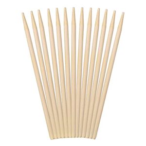 jdox 120 pcs premium 5.5 inch candy apple sticks - 5mm thick natural semi point bamboo sticks for bbq, caramel bamboo skewers for corn dog, cookie, lollipop, kabob, grill