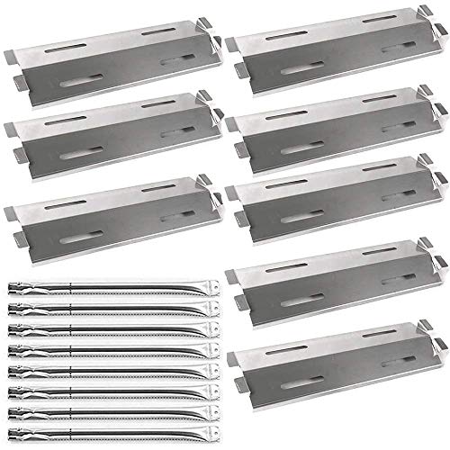 Votenli S9328A (8-Pack) S1025A (8-Pack) 17 1/8" Stainless Steel Heat Plates and Burners Replacement for Bakers and Chefs Grill Parts GR2039201-BC-00, GD430, ST1017-012939