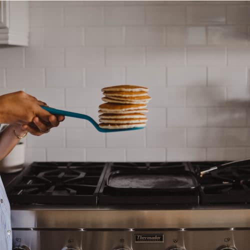 GIR: Get It Right Premium Silicone Spatula Turner | Heat-Resistant up to 550¡F | Nonstick Large Spatula for Pancakes, Eggs, Cooking, Baking, and Mixing (Mini - 11 IN, Black)