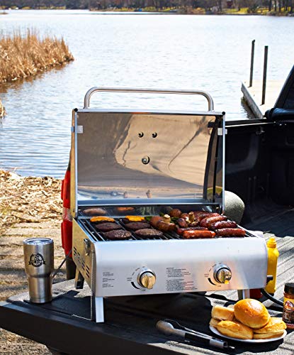 Pit Boss Grills 75275 Stainless Steel Two-Burner Portable Grill