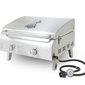 Pit Boss Grills 75275 Stainless Steel Two-Burner Portable Grill