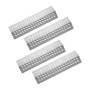 damile stainless steel grill heat plates heat shield flame tamer, bbq gas grill replacement parts accessories for bull bbq grills, angus, brahma, 7-burner, 4-burner, 5-burner, 17 10/16 x 5 8/16 inch