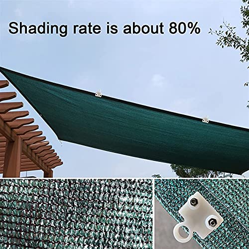 ALBN-Shading net Shade Cloth Net with Upgrade Grommets 80% Shading Rate HDPE UV Protection for Courtyard Garden Flower Plant (Color : Dark Green, Size : 1x5m)