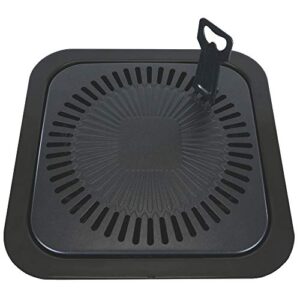 cancooker portable conversion grill | easily convert the multi-fuel or portable cooktop to a grill, black, 12 x 12 x 3