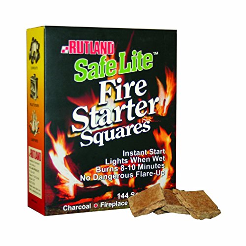 Rutland Safe Lite Fire Starter Squares, 144-Square - 2 Pack