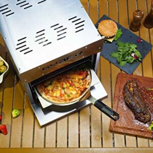 Dutton 2-in-1 Portable Outdoor Gas Grill Steak + Pizza Propane Infrared Grill | Efficient Heating Element