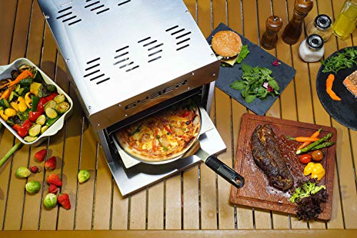 Dutton 2-in-1 Portable Outdoor Gas Grill Steak + Pizza Propane Infrared Grill | Efficient Heating Element