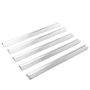 uniflasy grill heat plates replacements for charbroil performance 463448021 463449021 463365021 5-burner grill 463351021 463352521 4burner gas grill stainless steel heat shields burner covers 5pack