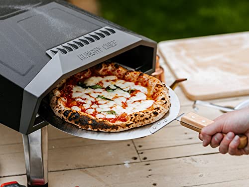 HUNGRY CHEF Pizza Oven & Outdoor Grill, Pizza Accessories Including Outdoor Pizza Oven with Outdoor Thermometer, Pizza Stone for Oven, Travel Bag, & Recipe Book, Pizza Party Maker for Outdoors…