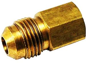 uasam male 3/8" flare to female 1/4" npt pipe thread propane natural gas